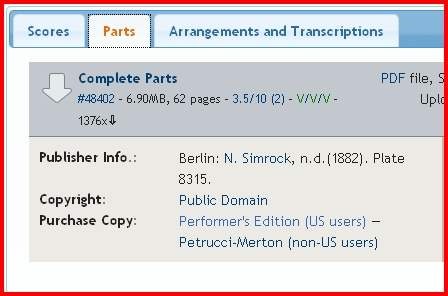 Parts with Tab above