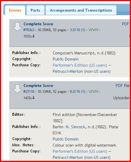 Tabs and Scores