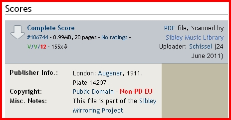 Score without tabs above it
