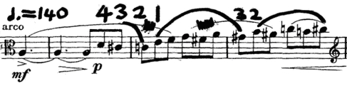 from Bartok quartet 6